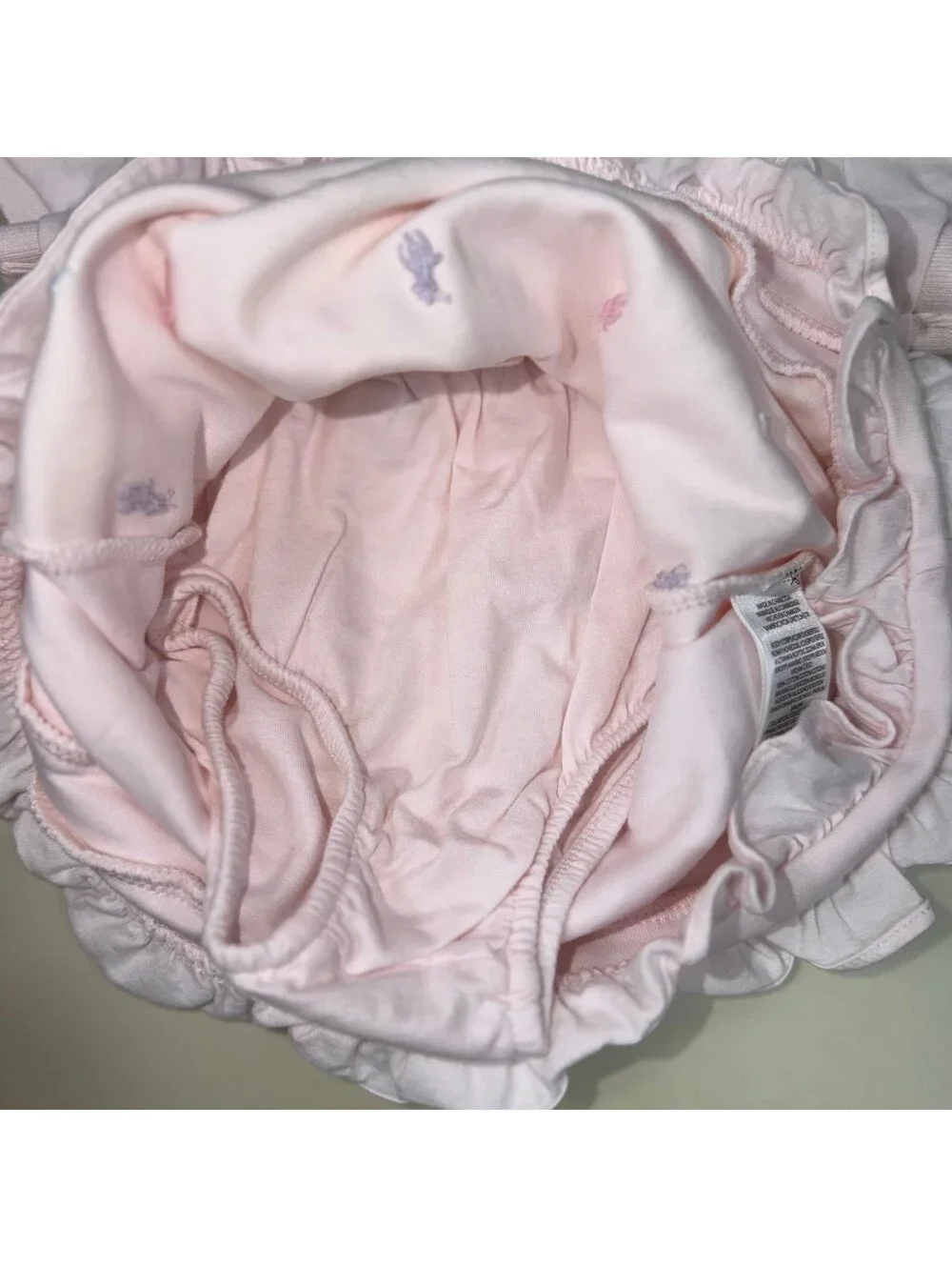 Ralph Lauren Baby Girls Pink Embroidered Polo Dress with Bloomers Size 18M